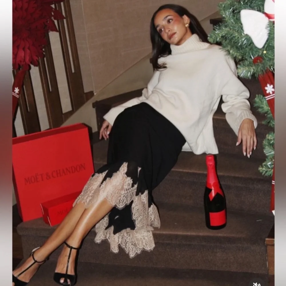 ZARA Combined Lace Skirt ZW Collection - Picture 3 of 15